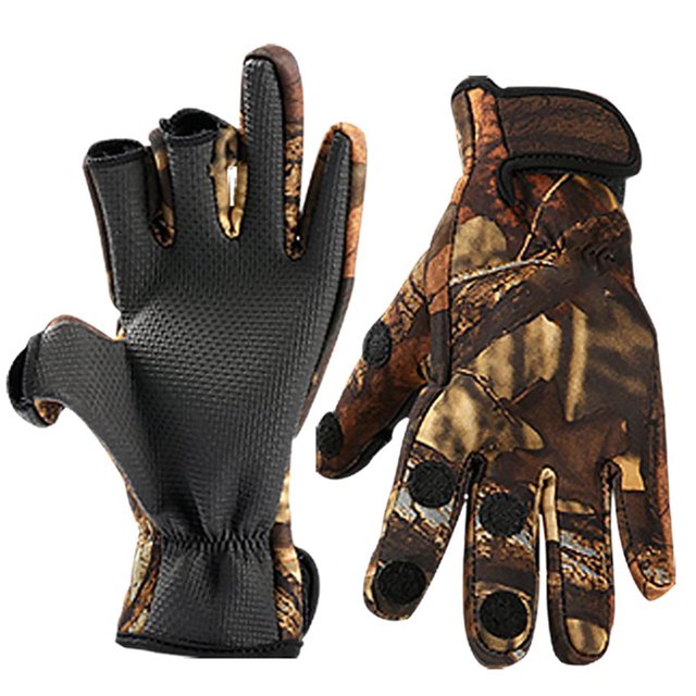 Muyoka Littleduckling 1 par de guantes de pesca resistentes al viento, antideslizantes, convertibles, para hombres y mujeres, para todas las estaciones, con 3 guantes sin dedos para motociclismo, tiro Muyoka Hogar