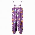 thumbnail image 4 of mgoYE Girls Overalls Girls Sleeveless Jumpsuit One-Piece Romper Outfit for Girl Toddler and Kid(Purple,1-2 Years), 4 of 6