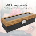 thumbnail image 2 of Veeki Vintage Solid Wood Watch Box Classic 6 Slot Display Storage Case for Timepieces Elegant and Simple Design-0518, 2 of 5