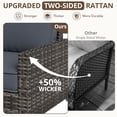 thumbnail image 3 of Joyure 4-Piece Patio Furniture Set,Outdoor Wicker Patio Conversation Set with Tempered Glass Table,All-Weather Rattan Sectional Loveseat&Chairs with Thick Cushions for Garden,Deck,Backyard-Grey, 3 of 9