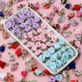 thumbnail image 4 of XmhyTop-A 100 Pcs Mini Satin Roses Artificial Ribbon Roses for Wedding Decor, DIY Crafts, Scrapbooking Gift Toppers Small Satin Bows, Decorative Red Roses Floral Craft Supplies,Purple, 4 of 5