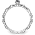 thumbnail image 2 of Solid Sterling Silver Stackable Expressions Created Sapphire Single Stone Ring - Ring Size 9.0-2.6gm, 2 of 8