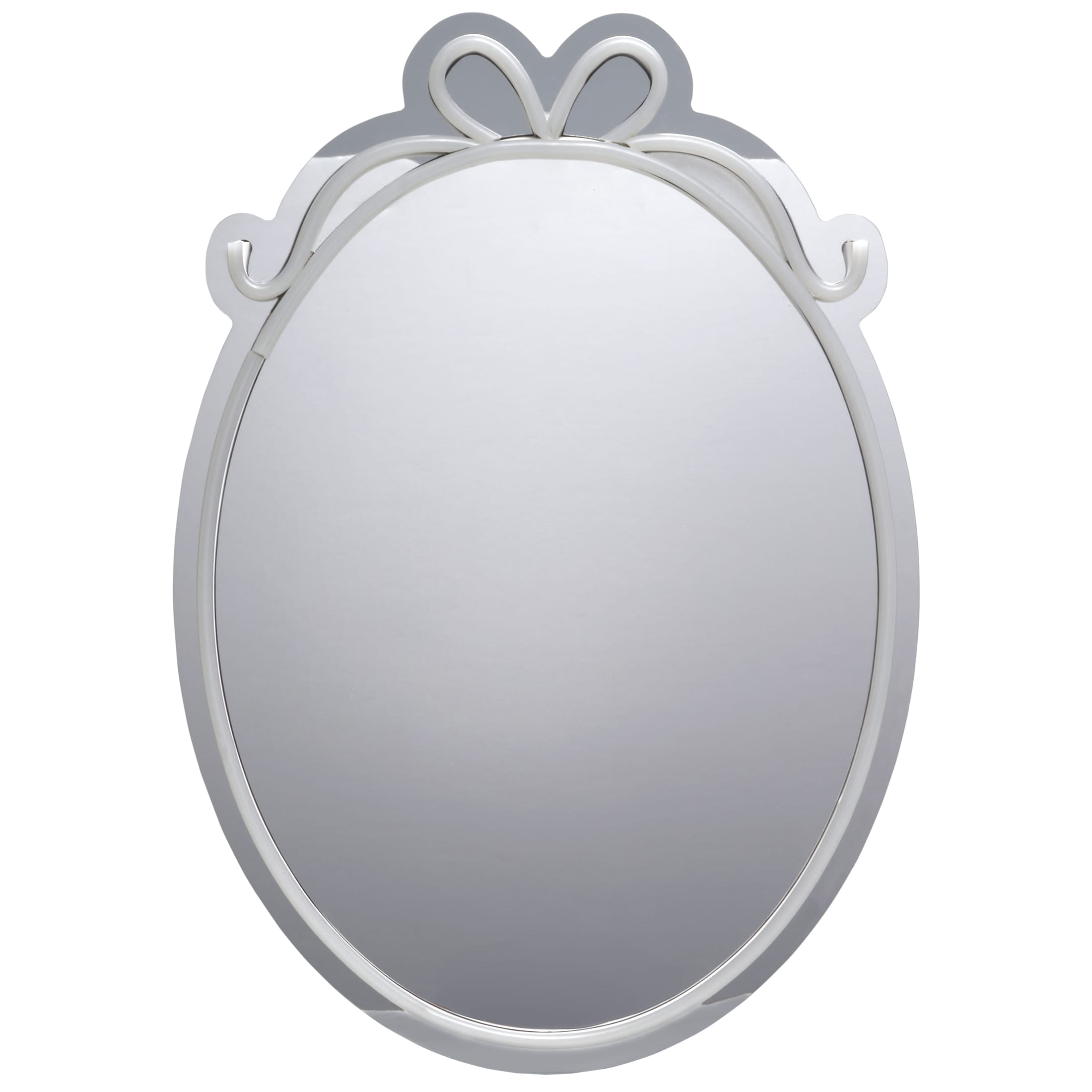 Melannco 11 X 15.4 inch Oval Bow Design Mirror with Neon Led Lights