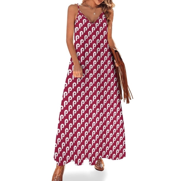 Nuevo vestido sin mangas Go Phillies estilo vintage de los años 90 Vestido largo de verano para mujer