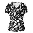 thumbnail image 4 of Fiudx Camisas de Mujer Camisetas Holgadas de Manga Corta con Cuello En V Informales con Estampado de Moda para Mujer, 4 of 4