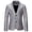 Silver, variant on Men's Long Sleeve V-Neck Blazer Notch Lapel Mid-Length Jacket Tie Dye Loose Slim Fit Two Button Suit Contrast Blazer