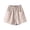 Beige, variant on Bxsruta Women's Cotton Shorts High Waist Loose Fit Elastic Waistband Wide Leg with Pockets for Summer Casual Lounge