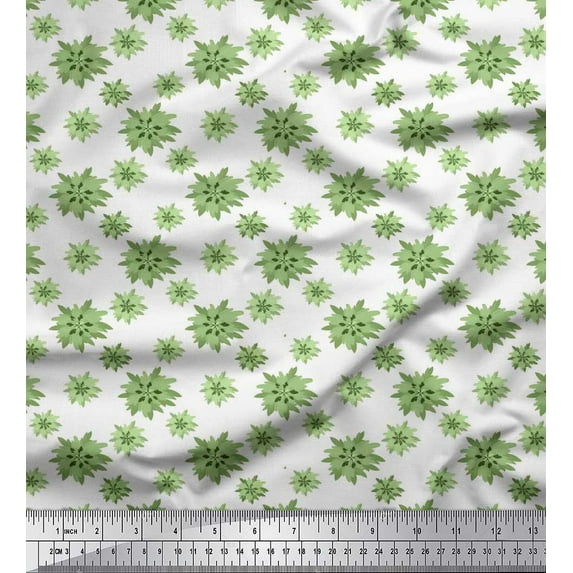 Soimoi Cotton Duck Fabric Aster Floral Decor Fabric Printed Yard 42 Inch Wide
