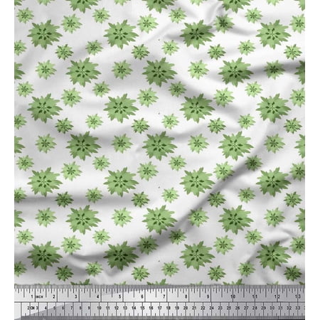 Soimoi Viscose Chiffon Fabric Aster Floral Printed Fabric 1 Yard 42 Inch Wide