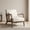 White, variant on Mid Century Modern Accent Chair Upholstered Living Room Chair with Waist Cushion Wood Frame Reading Armchair for Bedroom Sunroom Indoor Lounge Chair, White