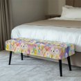 thumbnail image 2 of Chririnla Easter Themed Cartoon Pattern Dining Room Bench Slipcover, Snug Fit Bench Seat Cover Pet Hair Resistant Polyester Spandex Dining Bench Slipcover for Living Room, 2 of 9