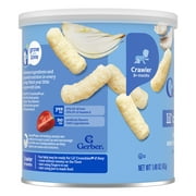 Gerber Snacks for Baby Lil Crunchies Veggie Dip Puffs, 1.48 oz Canister