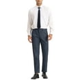 thumbnail image 2 of Pantalones INSPIRE CHIC para hombre, corte regular, frente plano, formales, de vestir, a cuadros, talla 36, azul marino, 2 of 5