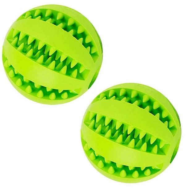 Pelota Para Perros De Caucho Juguete Para Mascotas Pack 2 Pz Verdes