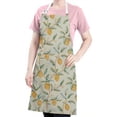 thumbnail image 5 of Yellow Lemon Fruit Leaves Beige Pattern Apron-Garden Aprons for Women with Pockets-Cotton Linen Waterproof Kitchen Cooking Gardening Aprons Adjustable for Kitchen,Cooking,BBQ and Salon 33x27 Inch, 5 of 7