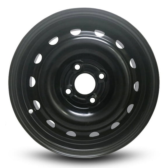 New 14x5.5 inch Wheel for Pontiac Wave (05-10) Black Painted Steel Rim