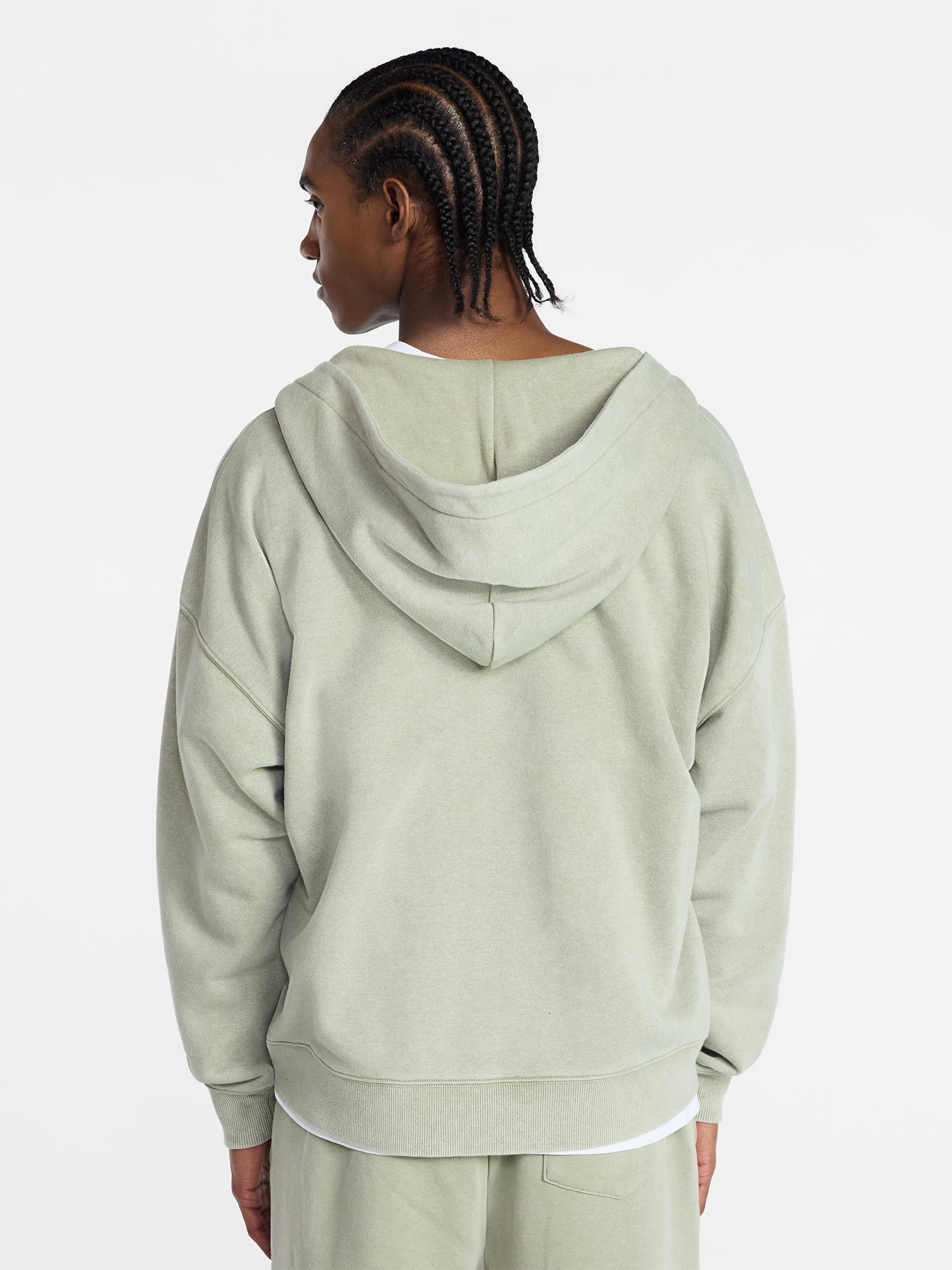 No Boundaries Zip Hoodie with Long Sleeves, Men's XS-4XLT