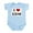 Sky Blue, variant on CafePress - I Love EDM Infant Bodysuit - Baby Light Bodysuit, Size Newborn - 24 Months