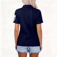 thumbnail image 3 of HAJWOH Summer Tops For Women 2025, 4Th Of July Polo V Neck Button Down Short Sleeve Collared Golf Shirts Casual Outfit, 3 of 4