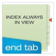 thumbnail image 2 of End Tab Classification Folders, 1 Divider, Letter Size, Pale Green, 10/box | Bundle of 2 Boxes, 2 of 5