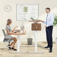 thumbnail image 5 of Costway 55" x 24" Electric Standing Desk with 3 Memory Height Settings 2 Hanging Hooks Natural, 5 of 10