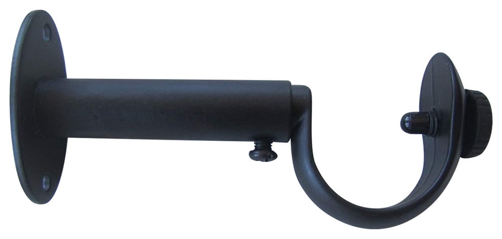 Urbanest Adjustable Curtain Rod Bracket 1 1 8 1 1 4 Black