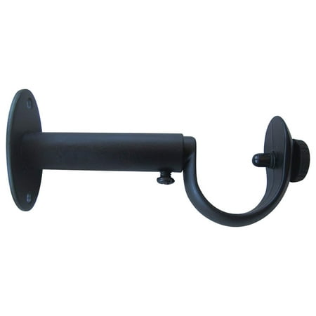 Urbanest Adjustable Curtain Rod Bracket 1 1 8 1 1 4 Black