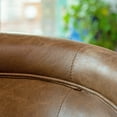 thumbnail image 6 of Wovenbyrd Caitlyn Classic Barrel Swivel Chair, Wood and Metal Frame - Walnut Faux Leather, 6 of 15