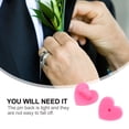 thumbnail image 3 of 100 Pcs Pink Heart Rubber Pin Backs for Lapel Pins and Uniforms, 3 of 9