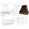 thumbnail image 2 of Premier Copper ProductsHV-EURO38S-NB-C2036BP-B 38 Inch 625 CFM Hand Hammered Copper Wall Mounted Euro Range Hood with Nickel Background Scroll Design and Baffle Filters, 2 of 2