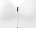 thumbnail image 5 of Women's Front Zip Comfortable Support Bra, Wide Strap Wireless Seamless Sports Brassiere White One Size, 5 of 5
