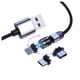 thumbnail image 1 of Matsuzay Cable de succión magnética para USB Carga rápida Cabeza redonda Opcional 3 EN 1 Enchufe para Android Electrónica plata 2M, 1 of 6