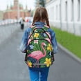 thumbnail image 6 of FORMRS Kids School Backpack Elementary Student Unisex Travel Bookbag with Reflective Stripes, Pink Flamingo Pattern, 6 of 7