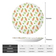 thumbnail image 2 of Picia Vegan Fruit Carrot Pattern Bone China Decorative Plate – Wall Decor with Stand and Adhesive, Elegant Ornament for Living Room, Office, or Entryway-10in, 2 of 6