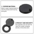 thumbnail image 4 of Uxcell  Copper Peephole Cover Rotating Door Viewer Covers With Self-Adhesive Tool For Home 5/8" Matt Black, 4 of 6