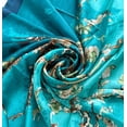 thumbnail image 5 of Wrapables Silk Like Satin Polyester Large Scarf Wrap, Almond Blossoms Teal, 5 of 6