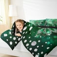 thumbnail image 4 of jejeloiu Chic Butterfly Queen Comforter Set,Diamond Moth Bedding Sets,Green Sliver Bedding Comforter Set For Girls Kids,Luxury Bedroom Decor Reversible,3pcs, 4 of 8