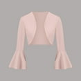 thumbnail image 1 of YUTK Vestes pour Femmes Tendance, Veste Rétro à Manches Longues Évasée Ajustée en Tricot pour Femme (Rose, P), 1 of 7