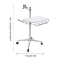 thumbnail image 2 of Premium Rolling Laptop Desk Height Adjustable Mobile Workstation Mobile Desk, 2 of 12