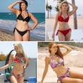 thumbnail image 6 of RELLECIGA Women's Knot Front Underwire Push Up Bikini Top with Low-Rise Bikini Bottom Two Piece Swimsuits, 6 of 11