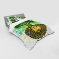 thumbnail image 3 of Nature Duvet Cover Set, Watercolor Splash Bearded Man Tree of Life Sketch, Bedding Set with Shams and Fitted Sheet, 3 Sizes, by Ambesonne, 3 of 3