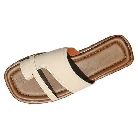 

Liaosiiii Women Sandals Fashionable New Pattern Colored Breathable And Comfortable Lightweight Flat Bottom Summer Beach Slippers Clear Sandals for Women