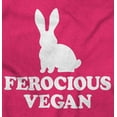 thumbnail image 2 of Ferocious Vegan Herbivore Bunny Unisex Plus Fleece Graphic Hoodie Brisco Brands 5X, 2 of 5