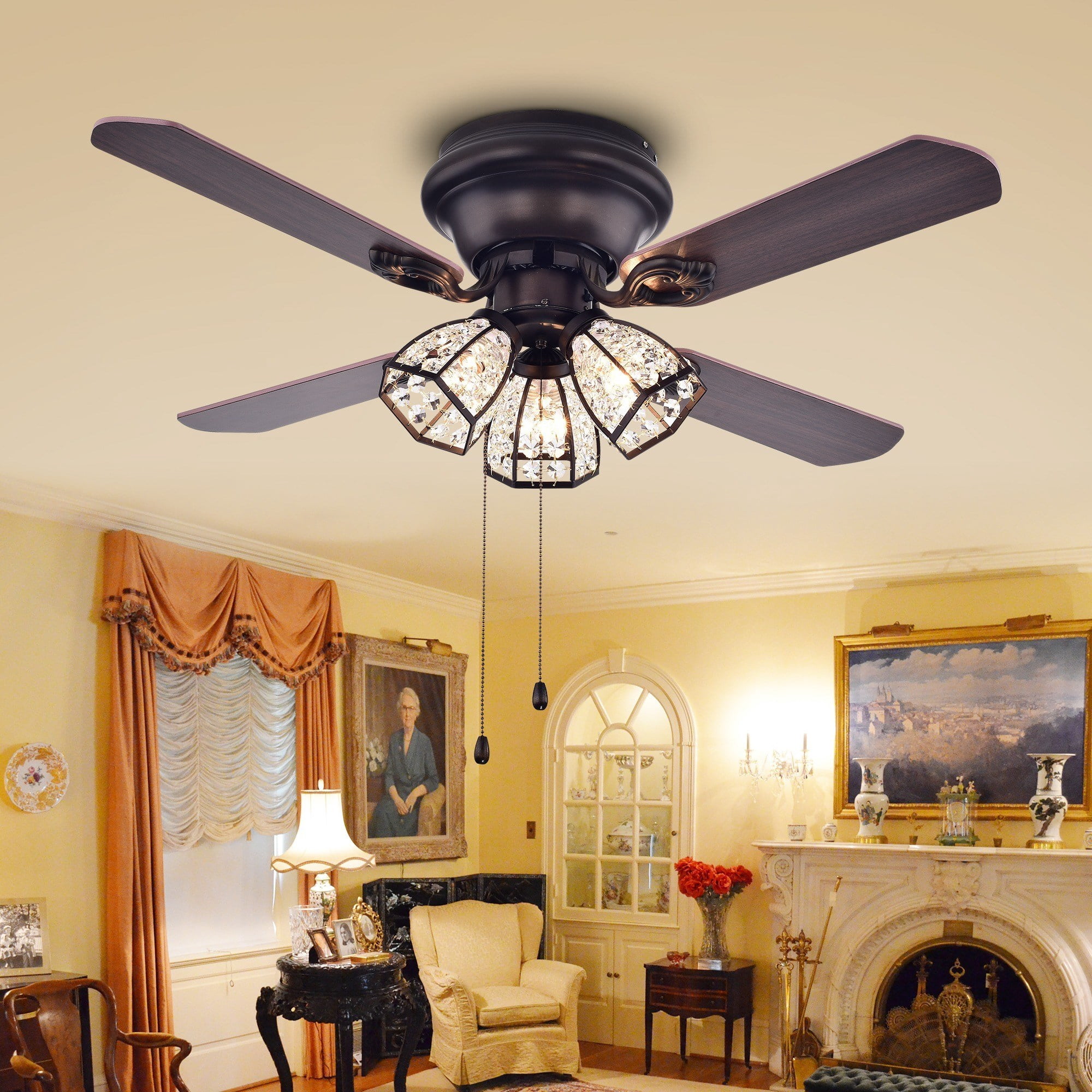 Tarudor 52 inches Indoor Bronze Finish Remote Controlled Ceiling Fan