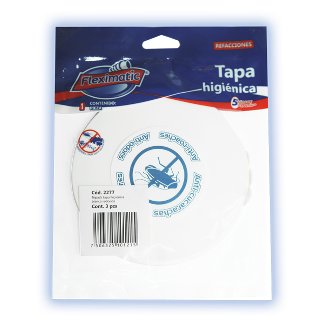 Tripack tapa higiénica. Blanca redonda