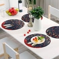 thumbnail image 5 of Dreamtimes Christmas Penguin Placemats Set of 4 Non-Slip Heat Resistant Dining Table Place Mats Washable Kitchen PVC Weave Table Mats, 5 of 6