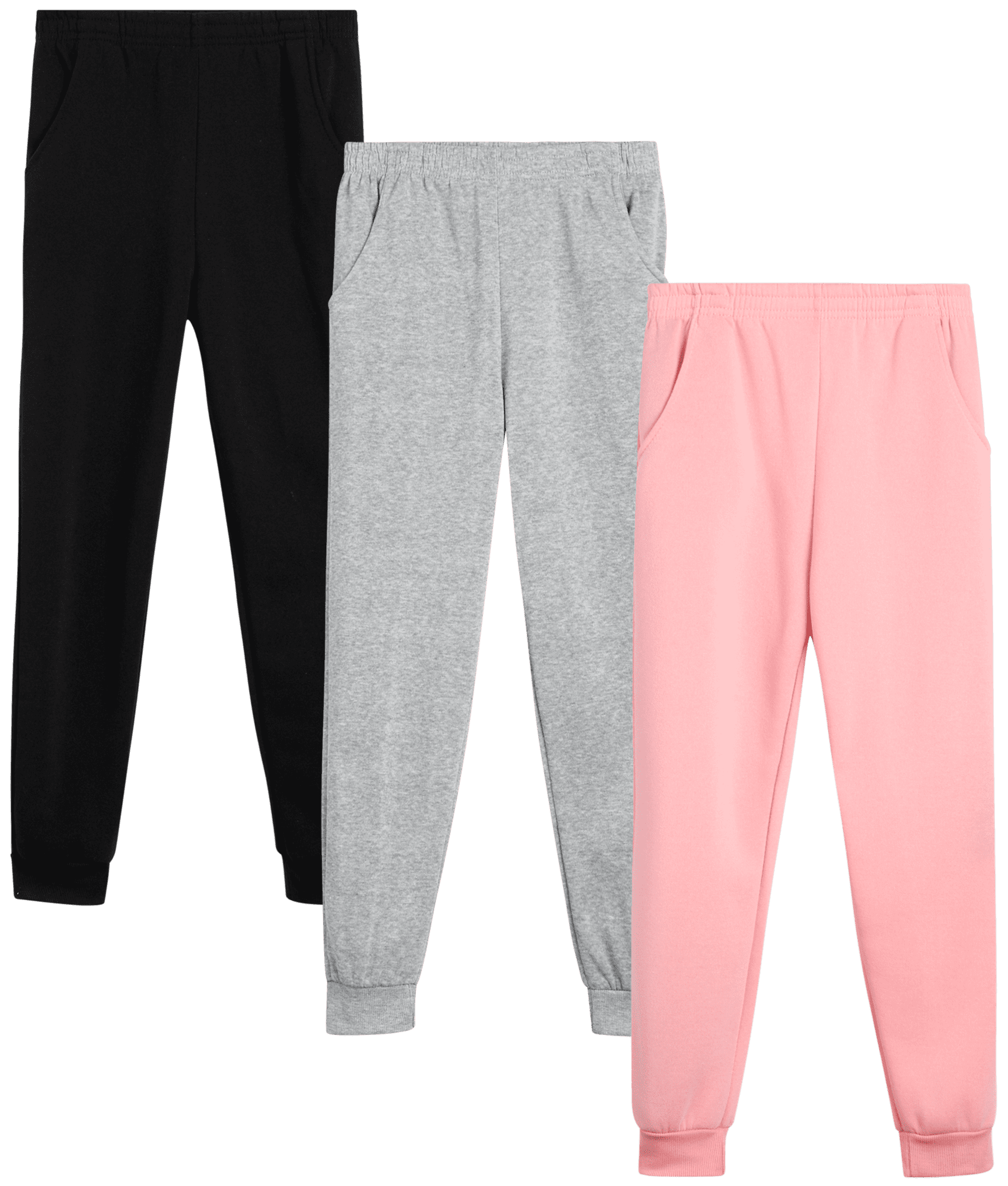 3 Pack Coney Island Girls’ Sweatpants Active Fleece Joggers 
