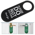 thumbnail image 3 of WEUVEB Do Not Disturb Sign Office Meeting Room Sign Pu Black 1Pack, 3 of 8