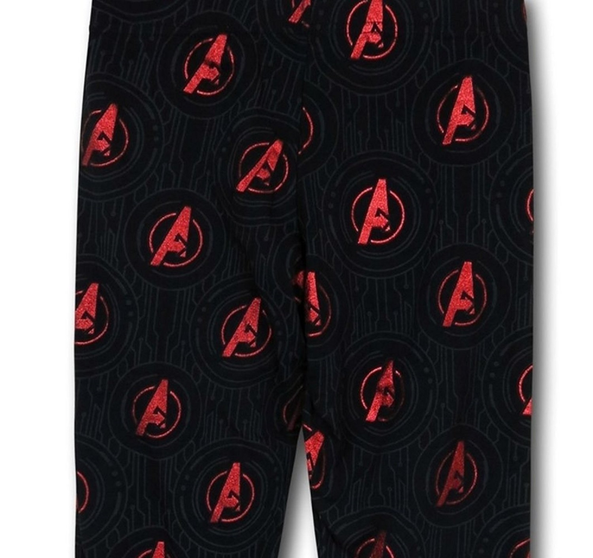 Officially Licensed Marvel Avengers Age of Ultron Symbol Ankle-Length Teen Juniors Leggings (Size Large) - image 4 of 4