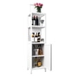 thumbnail image 3 of Bamboo storage cabinet for bathroom and other living areas provides both open and closed storage, 3 of 6